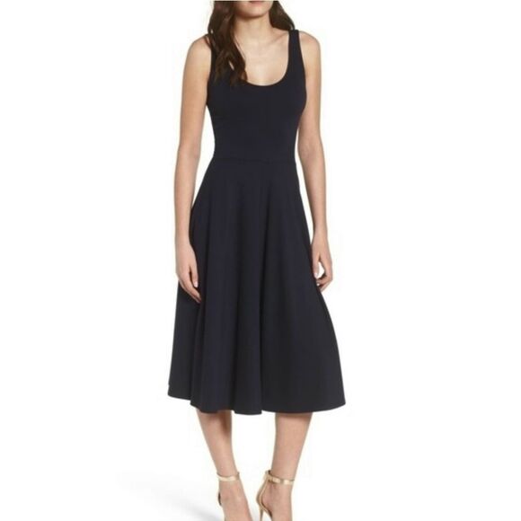 Leith Dresses & Skirts - Leith Black Fit and Flare Sleeveless Midi Dress Size Medium